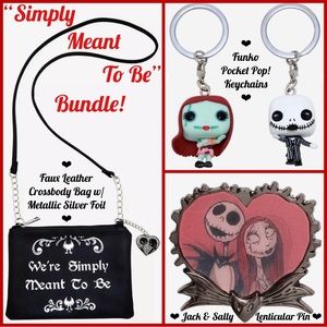 DISNEY THE NIGHTMARE BEFORE CHRISTMAS “Simply Meant To Be” CROSSBODY BAG BUNDLE!
